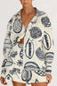 Summer Fruit Print Loose Shirt Shorts Set