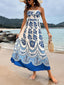 Sienna | Coastal Tile Print Midi