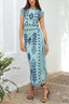Elodie | Ethnic Print Crop Top & Tire-up Wrap Midi Skirts Set