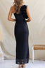 Fashion One Shoulder Floral Print Fitted Maxi Dress