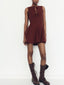 Elegant Bow Triangle Hem Mini Dress