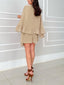 Stunning Flowy Cape-Style Two-Piece Suspender Mini Dress