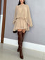 Stunning Flowy Cape-Style Two-Piece Suspender Mini Dress