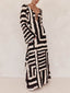Amaia | Geometric Tie-Front Maxi Dress
