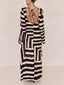 Amaia | Geometric Tie-Front Maxi Dress