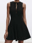 Elegant Bow Triangle Hem Mini Dress