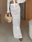 Cutout Knit Top And Skirt Suit-Skirt