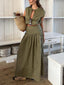 Casual Versatile Lace-Up Maxi Skirt