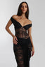 Lace Whisper – Backless Skirt Ensemble