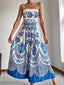 Sienna | Coastal Tile Print Midi