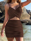 Sexy Exquisite Cross Strap Hollow Mini Dress