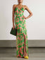 Kaia | Tropical Slit Maxi Dress