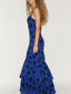 Elegant Polka Dot Print Fluffy Ruffles At The Hem Maxi Dress