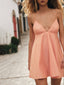 Delicate Striped Print Suspender Mini Dress
