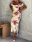 Cali | Summer Floral Linen Midi Dress