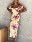 Cali | Summer Floral Linen Midi Dress