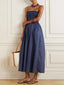 Selene | Pleated Halter Midi