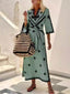 Sarai | Printed Belted Midi Dress