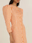 Margot | Linen Gingham Puff Midi