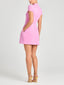 Elegant and Sweet Scent Pearl Trim Short Sleeve Pocketed Mini Dress