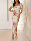 Cali | Summer Floral Linen Midi Dress