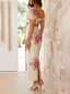 Cali | Summer Floral Linen Midi Dress