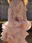 Sweet Lace Hollow Layered Ruffle Slim Mini Dress