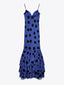 Elegant Polka Dot Print Fluffy Ruffles At The Hem Maxi Dress
