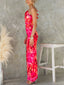 Sexy Elegant Sleeveless Three-Dimensional Flower Print Slim-Fitting Party Dress