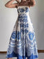 Sienna | Coastal Tile Print Midi