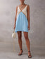 Elegant Contrast Color Stitching Mini Dress