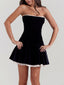 Cheryl | Black Velvet Strapless Dress