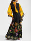 Exquisite Sunshine Floral Print Flowing Maxi Dress