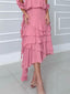 Elegant Asymmetrical Ruffled Skirt