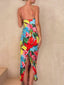 Hollow Print Sling Dress