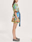 Unique Casual Graphic Print Waist Tie Mini Dress