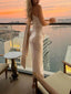 Elegant Ribbon One Shoulder Neck Party Midi Dress