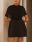 Elegant Sheer Cape Mini Dress