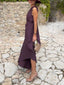 Oblique Shoulder Asymmetric Design Dress