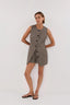 Frankie Choc Tweed Tunic Vest Set