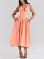 Paloma | Ruched V-Neck Midi Dress