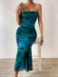Capri | Ruched Sunset Watercolor Dress