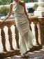 Elegant Cross Halter Neck Fishtail Midi Dress