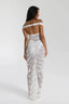 Lace Whisper – Backless Skirt Ensemble