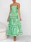 Nina | Striped Print Pocket Midi