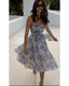 Liora | Floral Satin Halter Dress