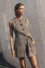 Frankie Choc Tweed Tunic Vest Set