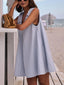 Minimalist U-Neck Loose Mini Dress
