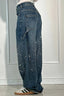 Sabrina | Wide-Leg Carpenter Jeweled Jeans