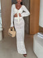 Cutout Knit Top And Skirt Suit-Skirt